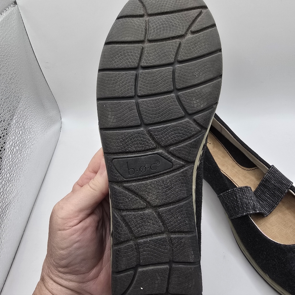 b.o.c. Women's Charcoal Loafers/shoes. Ballet Flats Worn 1 Time. Ladies Size 8 - Picture 6 of 9